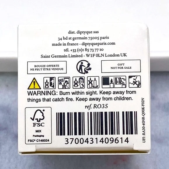 Diptyque Roses Scented Candle,Rose Floral Fresh,Travel Size 35g,1.23oz-BOXED-NEW - Picture 8 of 13